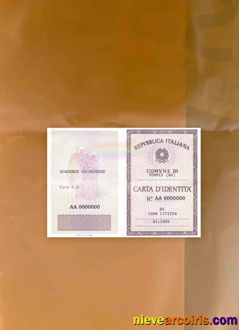 Italy Identity Card La Carta D’Identita’ Italiana photolook